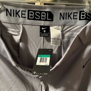 Nike Gray Baseball Pants with Black Accents